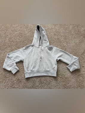 Athleta Girl All Day Half Zip Hoodie Size L 12 Cozy Fleece Pullover Athleisure